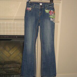 NWT CACHE FLORAL APPLIQUE JEANS 4